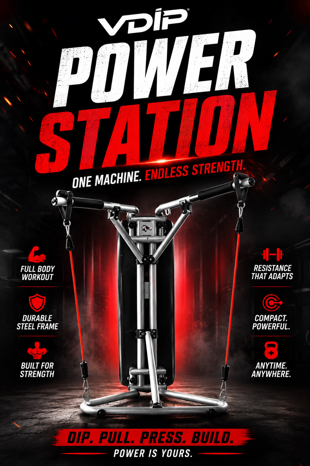 V-DIP Power Station — one machine, endless strength